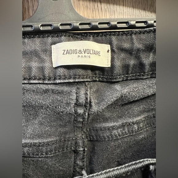 Zadig & Voltaire Black Eva Court Anthr Women Size 30 Black Jeans - Picture 4 of 5